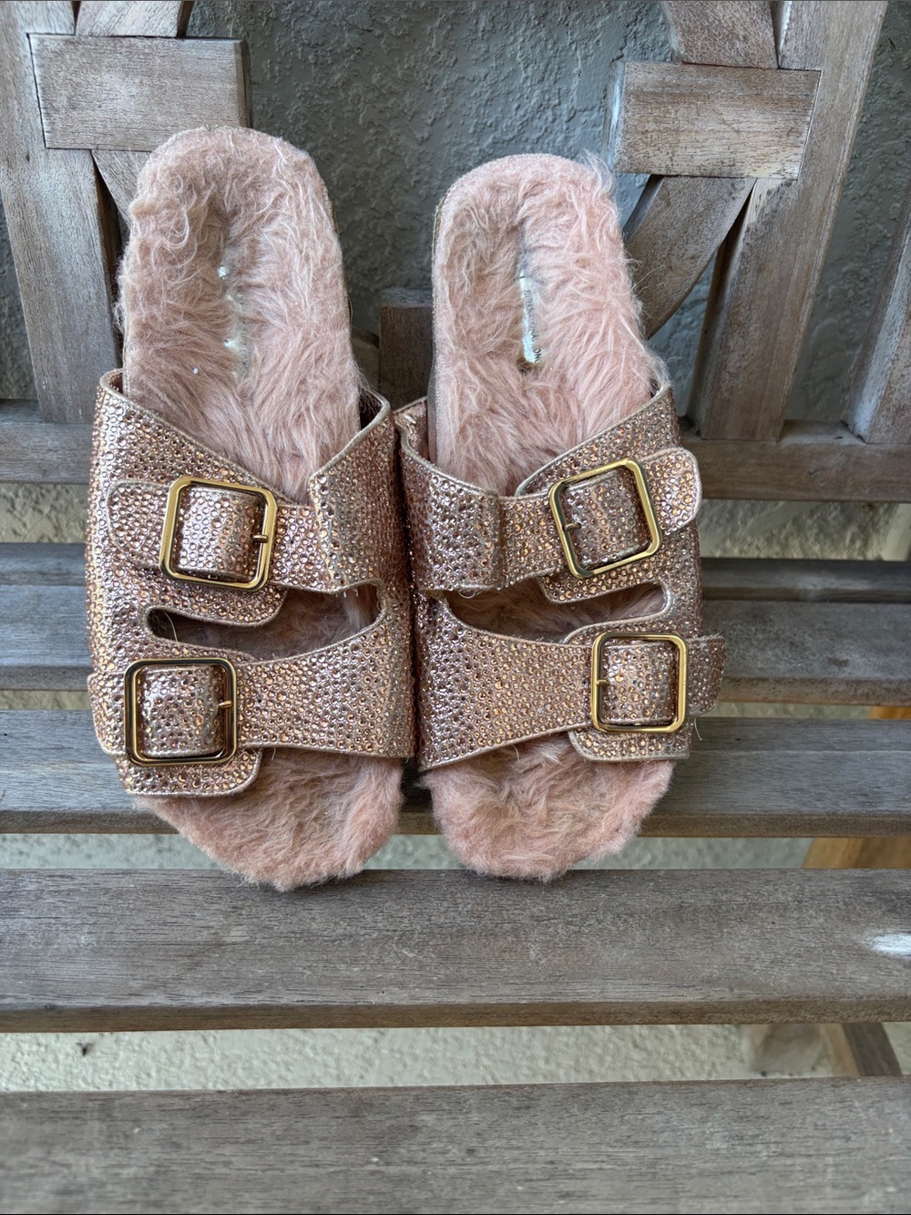 INC International Faux Fur Slide Sandals - Picture 2 of 11